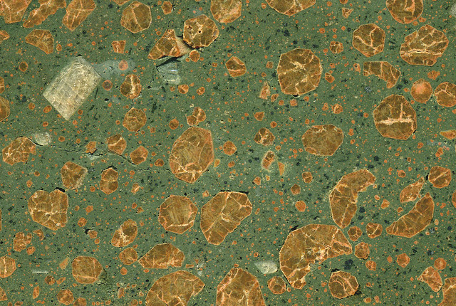 Blairmorite (porphyritic analcime phonolite) (Crowsnest Volcanics, mid-Cretaceous, 100 Ma; near Blairmore, Alberta, Canada) 1