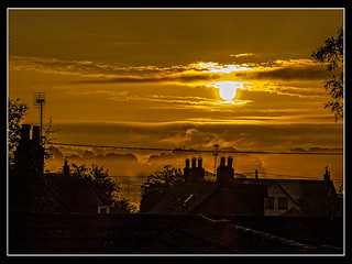 Over the rooftops early morning Woodside
