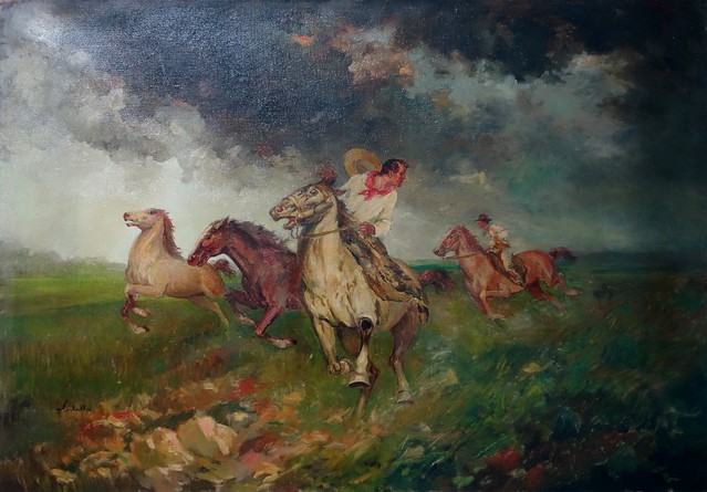 Tito Corbella (1885-1966) - Butteri a cavallo