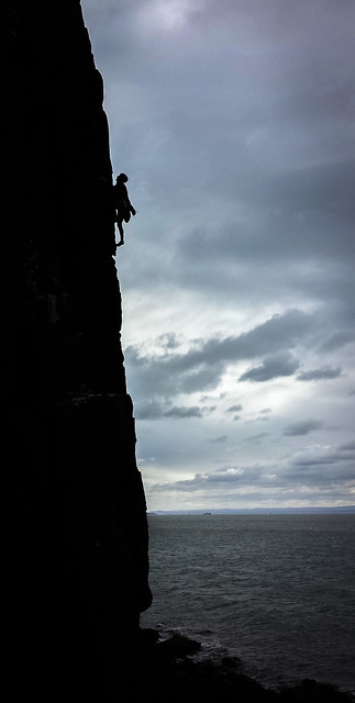 Scottish sea-cliff climbing