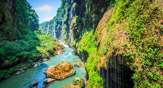 Waterfalls In Maling river Gorge, China