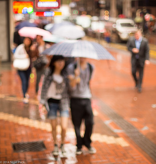 Rainy Day Blur in Hong Kong