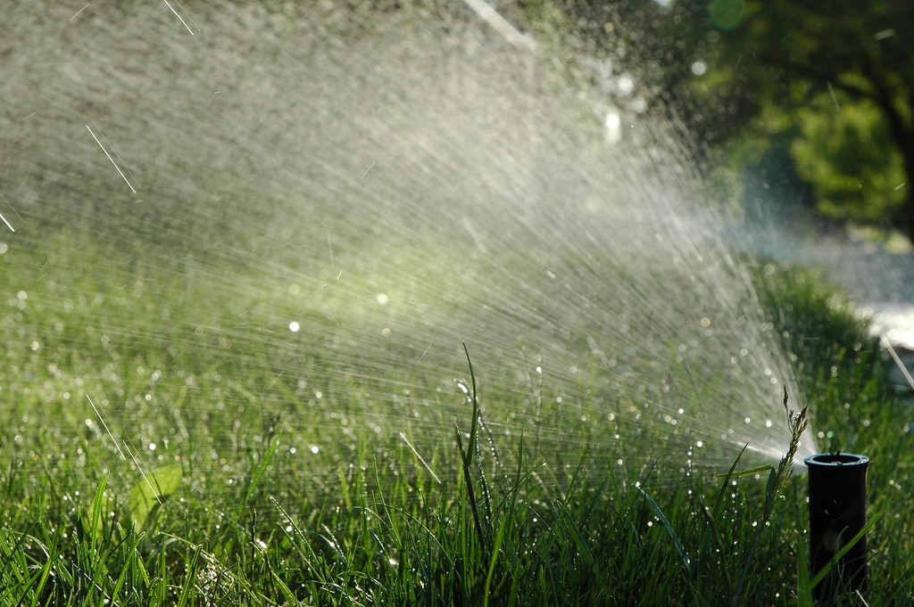 Lawn Sprinkler | Automatic sprinkling system used for garden… | Flickr