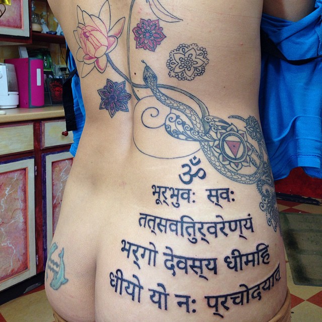 Details 67 gayatri mantra tattoo on back best  thtantai2