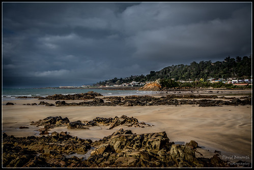 sea cloud beach sand rocks stormy tasmania davebosworth wideangle1024mm nikond7100
