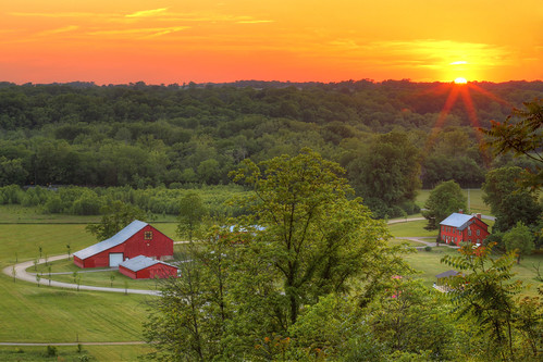 Sunset over the farm by MBrannanPhotography, sunset ohio sky sun canon 6d