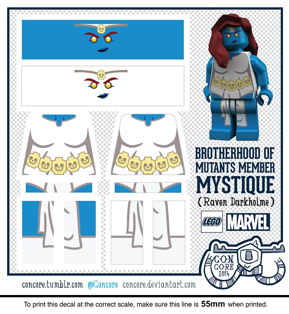 **NEW** LEGO Custom Printed MYSTIQUE Movie Version Marvel Universe Minifigure 