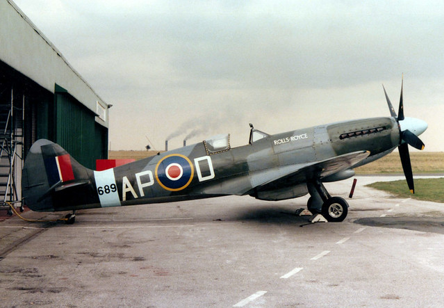 G-ALGT / RM689 / AP-D Supermarine Spitfire F.XIVc cn 6S-432263 Rolls-Royce Plc East Midlands 13Mar85