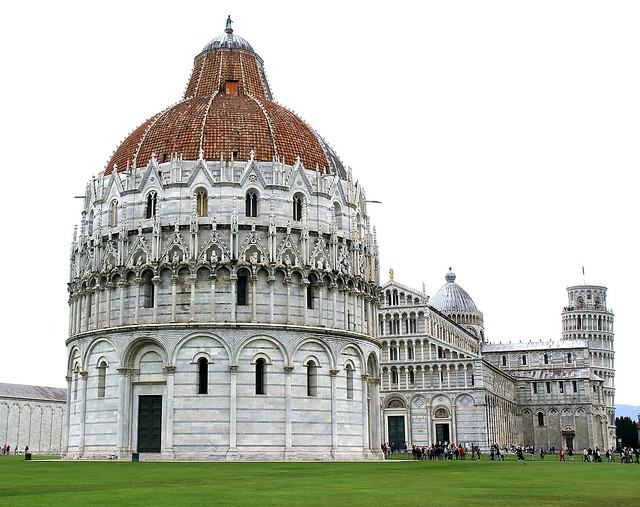 Pisa, Piazza dei Miracoli, Battistero, Cattedrale Santa Maria Assunta, Torre Pendente (Baptistery, Cathedral and Leaning Tower)
