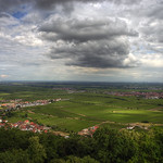 View over Pfalz wine yard from de Hambacher Schloß