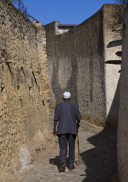 People Walking In The Narrow Streets Of The Old Town, Harar, Ethiopia