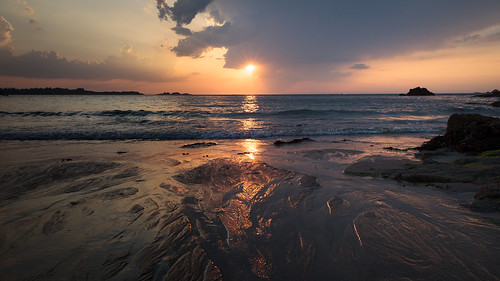 sunset sea sun mer beach canon soleil bretagne anthony 5d 28 plage dinard saintenogat