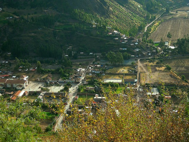 Peru (Urubamba) View of Urubamba city  at  Sacred Valley