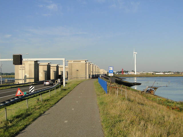 Stevin sluices in the Afsluitdijk