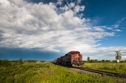 railroad sky storm minnesota clouds train unitedstates happybirthday medina thunderstorm canadianpacific freight stormlight cp9627