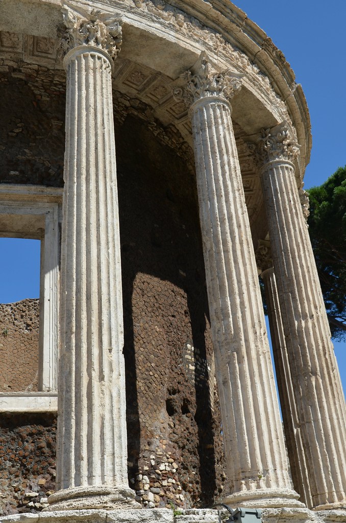 Temple of Vesta, built in the early 1st century BC on the acropolis of Tibur, Tivoli