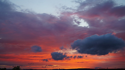 pink sunset red summer sky orange sun black france set clouds