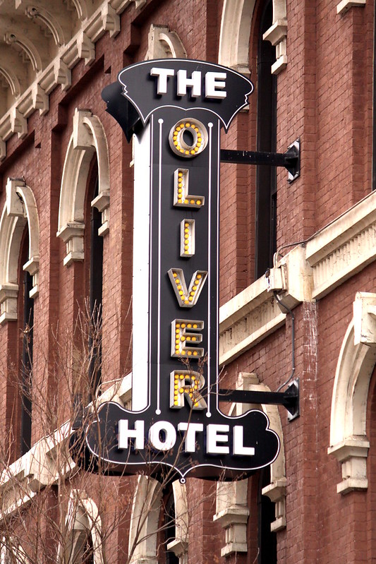 The Oliver Hotel sign - Knoxville