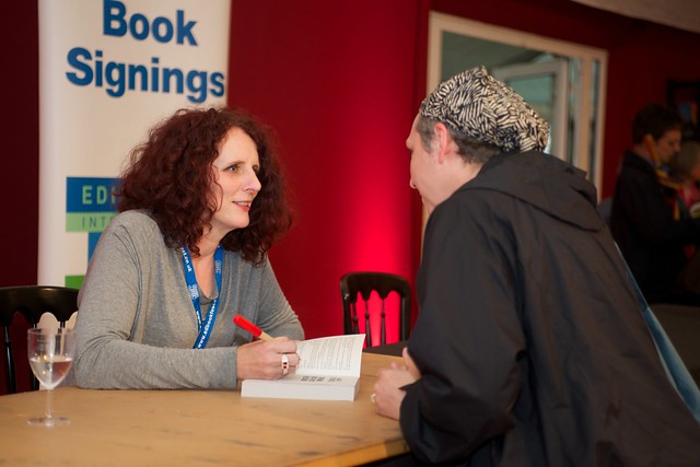 Maggie O'Farrell signs copies of her book