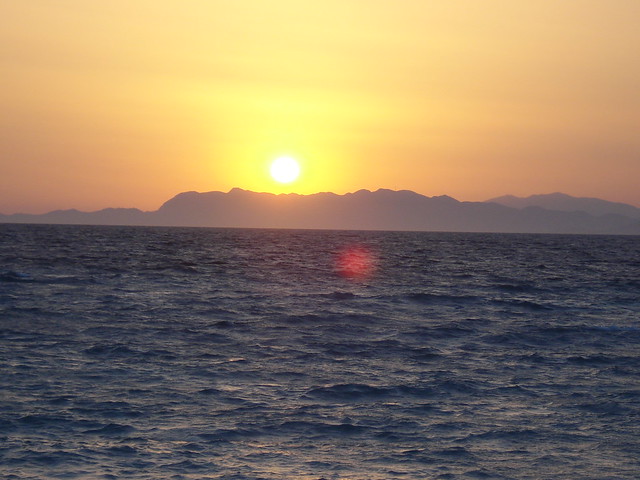 Sunset on Aegean Sea