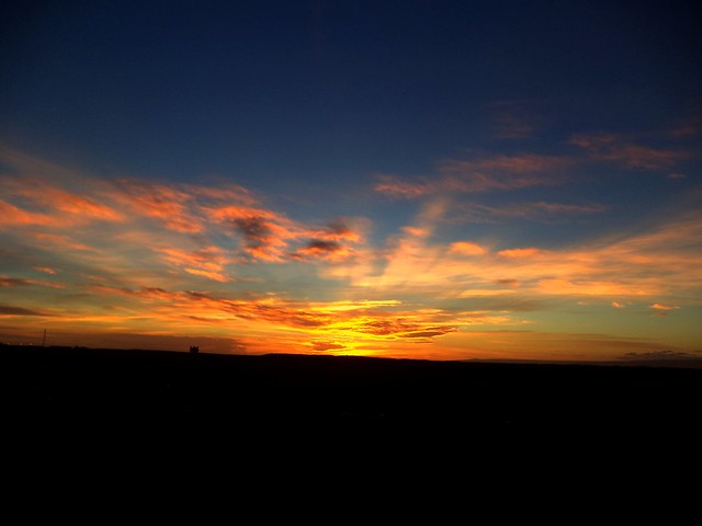Sunset over the Sahara Desert. M'hamid. Morocco.