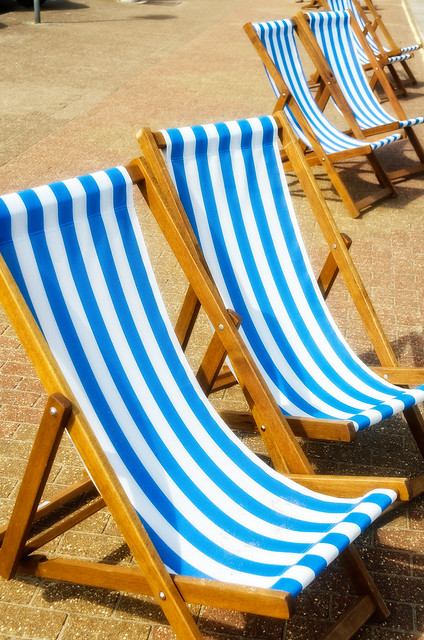 Blue and White Deckchairs