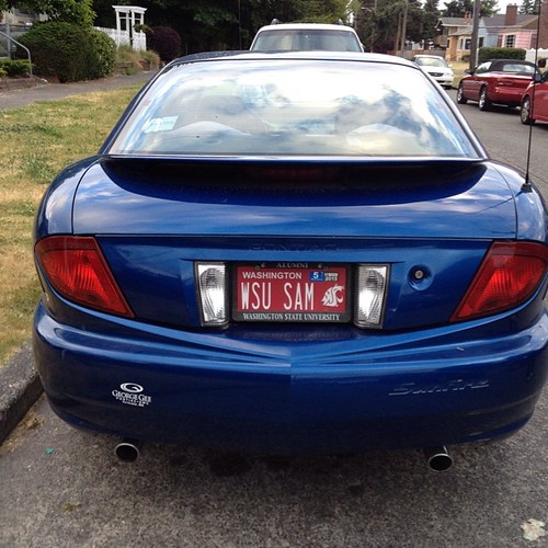 Love coming across custom #WSU license plates. This one is near Alki Beach in #Seattle! #GoCougs