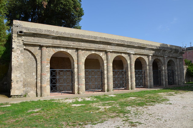The portico of the Sanctuary of Juno Sospita at Lanuvium, Lanuvio, Italy