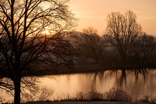 Sonnenaufgang über der Schwentine by lichtschacht-kiel, sunset sonnenaufgang licht light fuji fujixt1 preetz schleswigholstein river fluss
