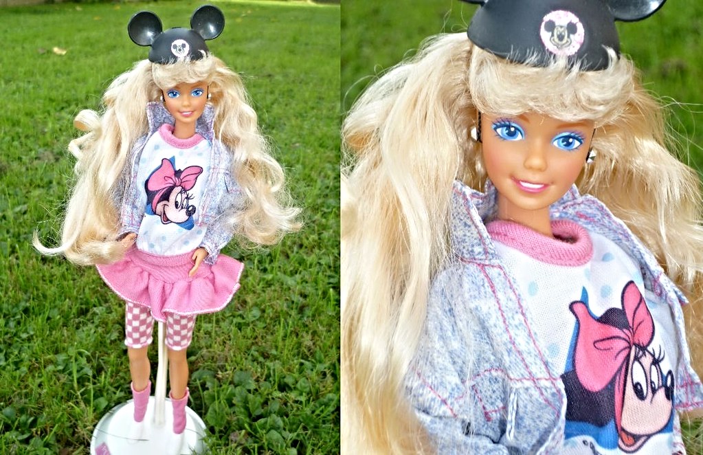 1990 Barbie #1 Disney - "Ready for a day of fun in Disney character fa...