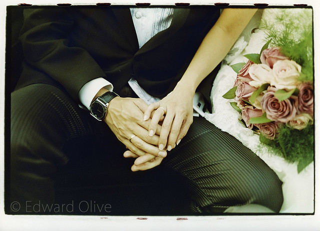 Bride and groom in wedding ceremony © Edward Olive weddings in Spain