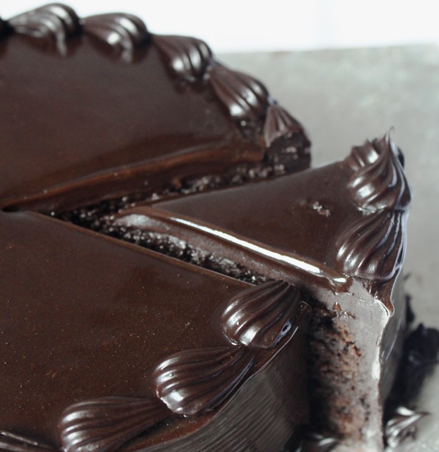 Rich chocolate Cake wedge