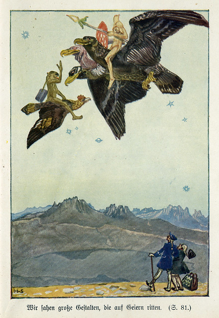Illustration 6 aus einer Jugendausgabe der Abenteuer des Freiherrn von Münchhausen