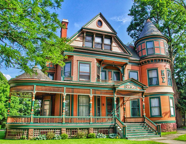 Cortland Ny  ~ Queen Anne Architecture ~ Tompkins Street-Main Street Historic District