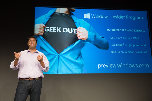 Terry Myerson, executive vice president, Operating Systems Group, introduces the Windows Insider Program, designed to generate feedback from participants who want to engage in the development of Microsoft’s next generation OS.