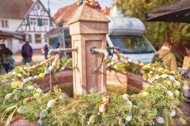 Easter decoration of our old well
