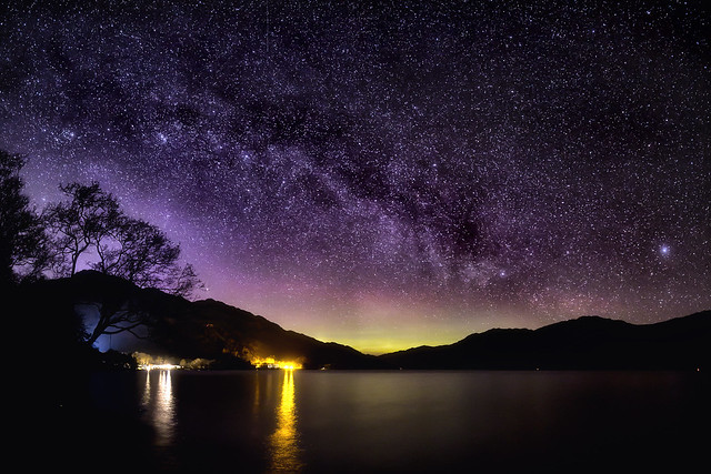 Loch Lomond Aurora & Milky Way