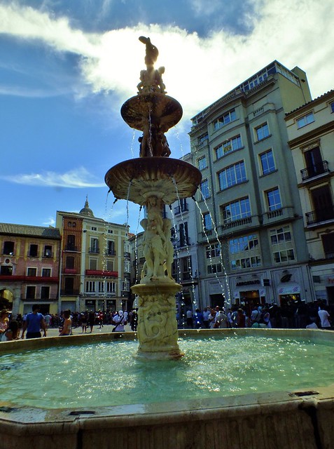 Fountain in the Plaza de la Constitucion, Malaga