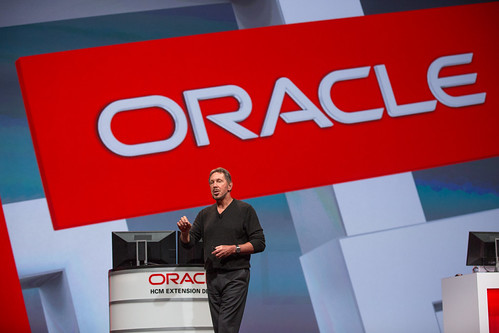Larry Ellison on stage | OpenWorld, Oracle OpenWorld Keynote… | Flickr