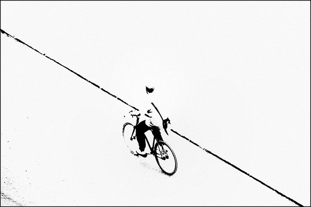 The cyclist in white
