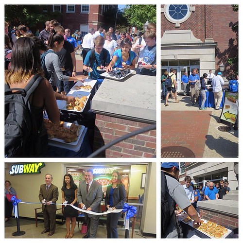 Subway, the last of several new @ukydining venues opening this fall, celebrated their new cafe at the Science Library. #picstitch