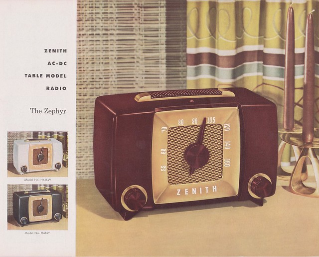ZENITH Table Radio Dealer Sheet model Zephyr H615 (USA 1951)_1