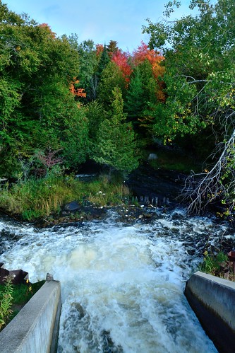 fall sunshine rain mi whitewater dam loud fernridge spillway ruggpond october2014
