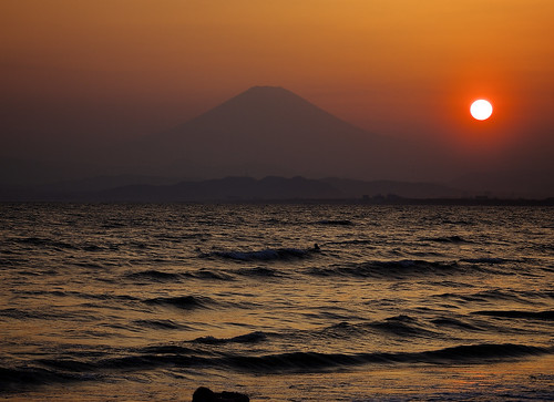 sea mountain japan fuji mt sunsets kanagawa kugenumabeach enoshimakugenumabeach