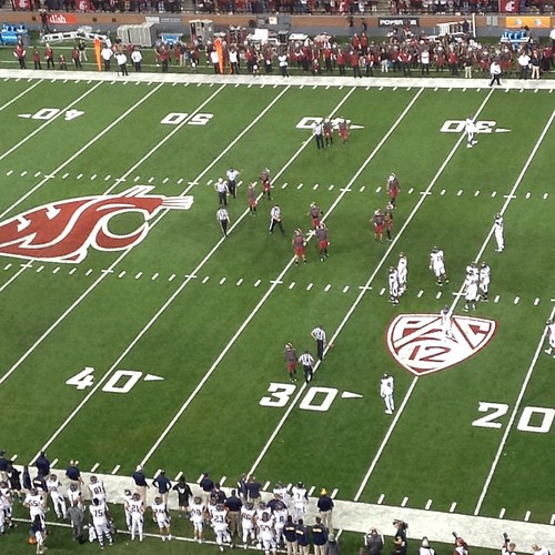 View of the game from the press box #WSU #gocougs