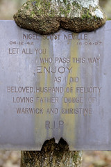 Commemorative plaque for Nigel Scott Neville, Chirinda Forest