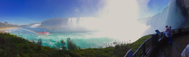 Panoramic of Horseshoe Falls, Niagara Falls.