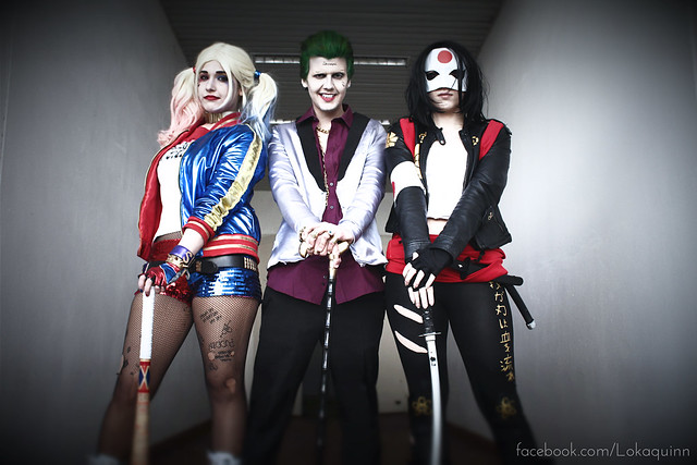 Harley Quinn,The Joker & Katana Suicide Squad Cosplay