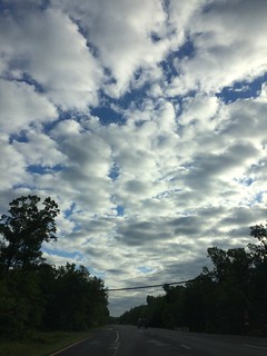 Sunday morning skies 6/28/15 #skies #clouds #blue #white #sunrise
