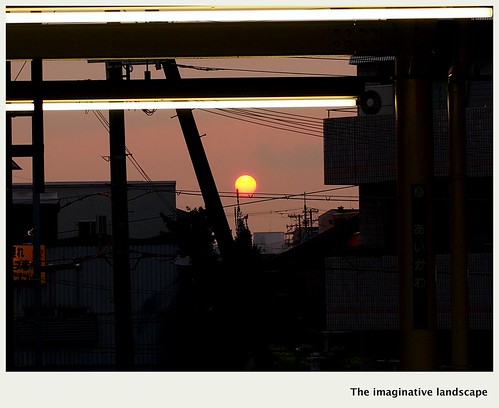 sunset station japan osaka settingsun 東淀川 olympuspenep3 ealabo theimaginativelandscape 相川駅 fuwaryôsuke